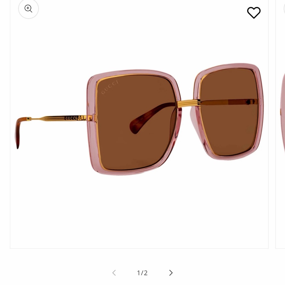 Gucci Rose-Tinted Square Sunglasses
